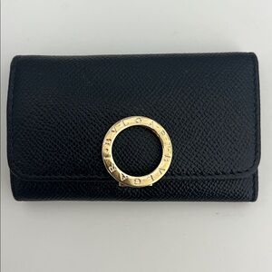 Bvlgari Black grain Leather Keyholder